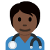 🧑🏿‍⚕️ health worker: dark skin tone display on Twitter